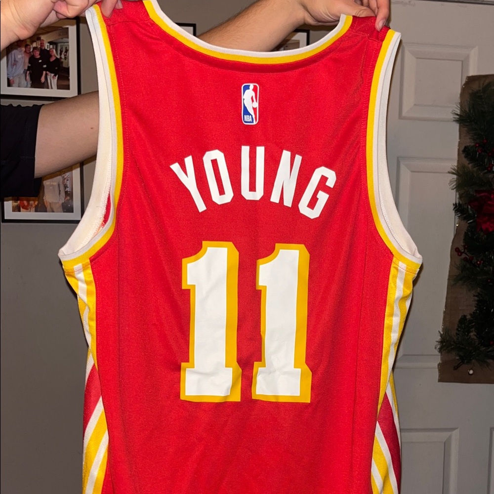 NBA Red and Yellow Atlanta Men's Shirt - Picture 2 of 7